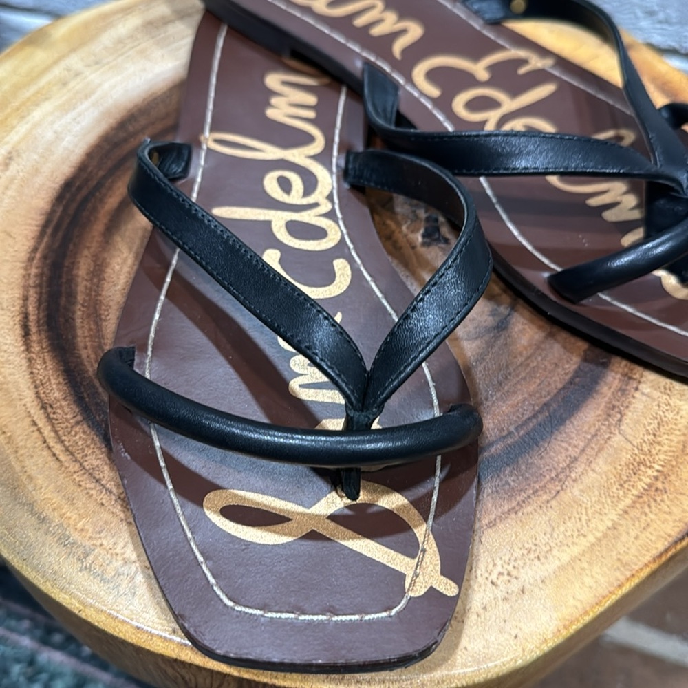 Sam Edelman abbey leather upper flip flop size 8